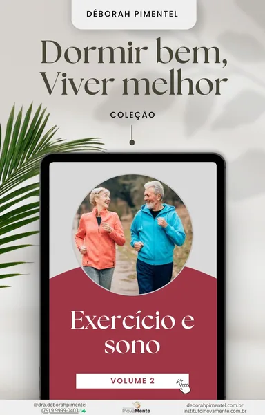 Capa do e-book Exercício e Sono — Dra. Déborah Pimentel