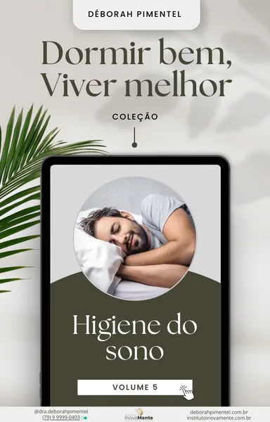 Capa do e-book Higiene do Sono — Dra. Déborah Pimentel