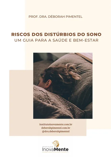 Capa do e-book Riscos dos Distúrbios do Sono — Dra. Déborah Pimentel
